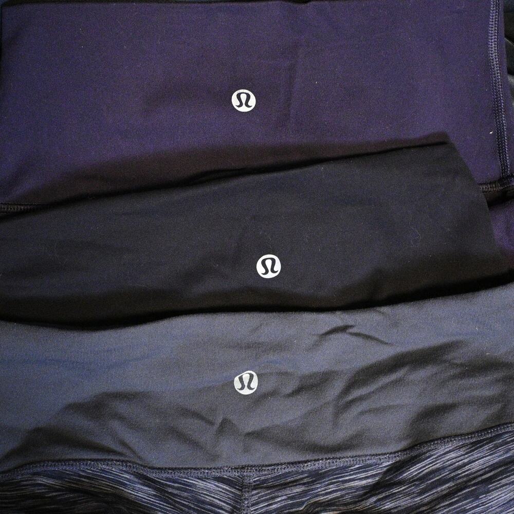 Lot of 3 Lululemon Women's 4 Leggings Yoga Stretch Athletic Active